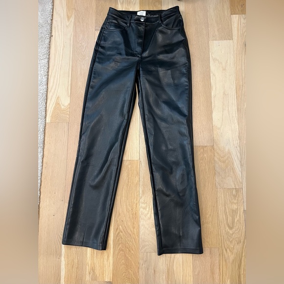 Aritzia black leather Wilfred pants - Picture 1 of 1